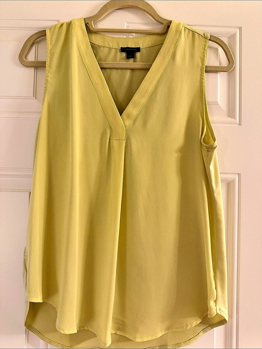 Ann Taylor Yellow Sleeveless Blouse